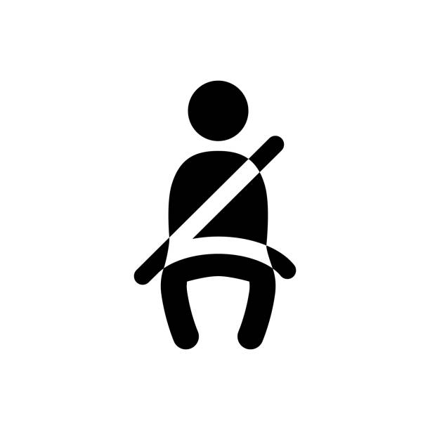 икона ремня безопасности - seat belt stock illustrations