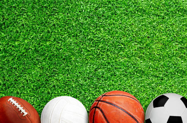 istock Sports Balls on Field Grass With Copy Space 1161875268