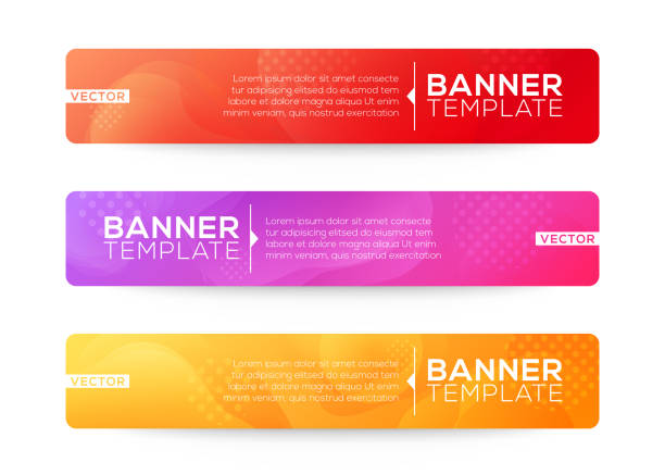 abstrakte webbanner-design-hintergrund oder header-vorlagen. fluid gradient formen komposition mit bunten hellen farben - köpfen stock-grafiken, -clipart, -cartoons und -symbole