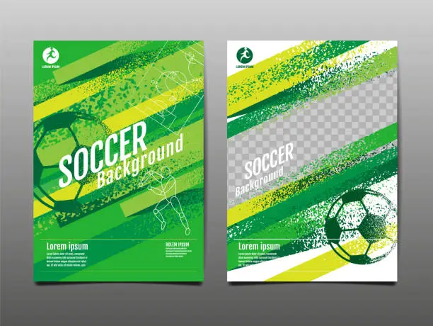 Vector illustration of Template Sport Layout Design, grunge Design, Brush ,speed,  Graphic Illustration, Football, Soccer, Vector Illustration.
