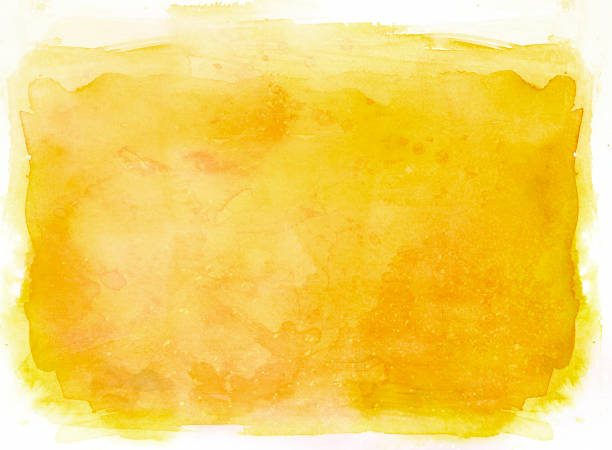 istock Yellow watercolor background on white 1161885589