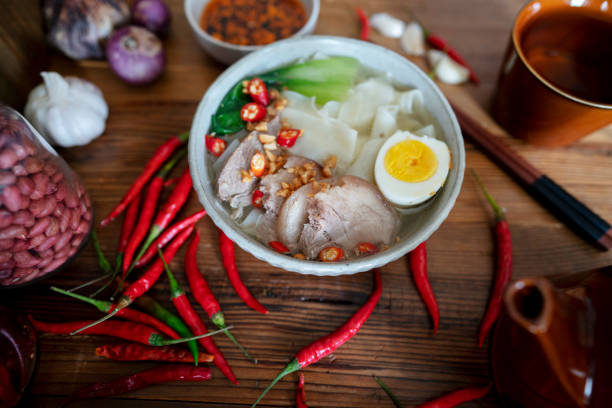 Chinese homemade cooked noodles