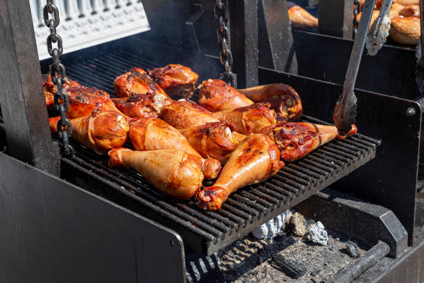 istock Grilled chicken legs on the grill 1161896654