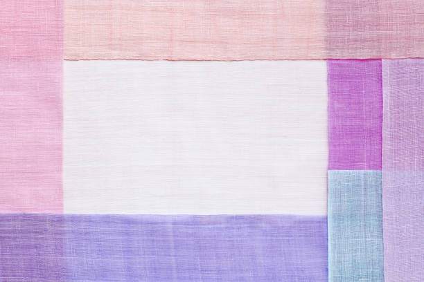 istock Traditional patchwork background of ramie fabric. Pastel tone. 1161898203