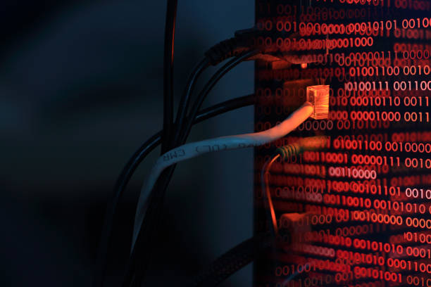hacker virus spyware ransomware en beveiliging geschonden concepten. - data leak stockfoto's en -beelden
