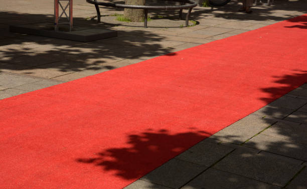 red carpet in the pedestrian zone for vip