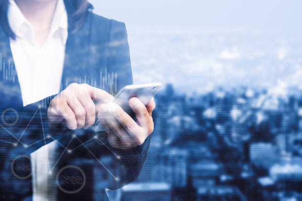 istock Digital marketing. Business using modern interface payments online shopping communication and icon customer network connection on virtual screen. Business innovation technology 5G concept. 1161912558