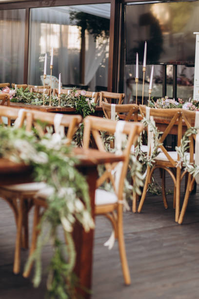 istock Boho wedding chair with eco decor for guests. 1161915734