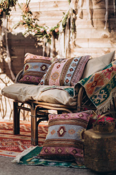 istock Decorated photo zone in the style of boho. 1161916643