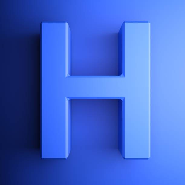 istock H alphabetic letter blue, isolated on blue background - 3D rendering illustration 1161919489