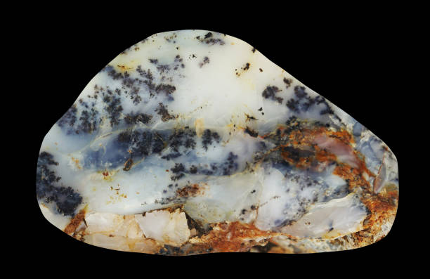 istock Raw Mineral Chalcedony on black background 1161921617