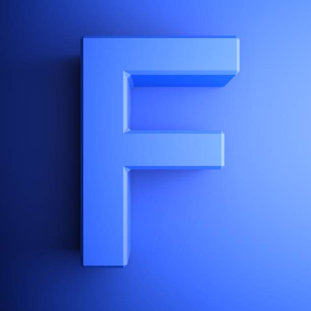 istock F alphabetic letter blue, isolated on blue background - 3D rendering illustration 1161921938