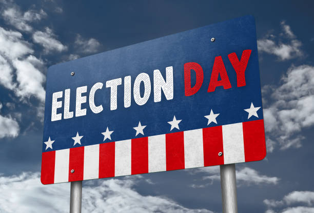 istock ELECTION DAY - traffic sign message 1161923372