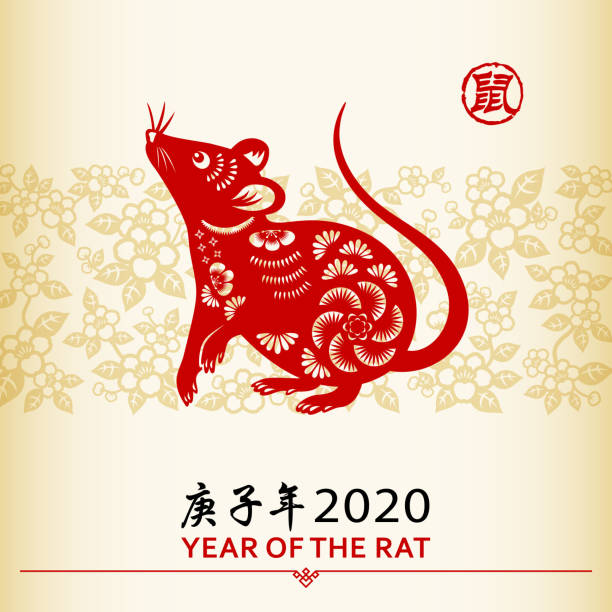 중국 설날 쥐 - year stock illustrations