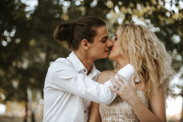 istock Loving couple in nature 1161924396