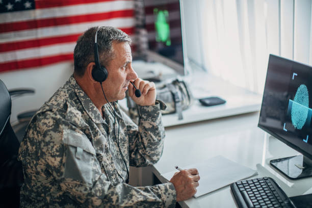 istock Senior soldier investigating 1161924637
