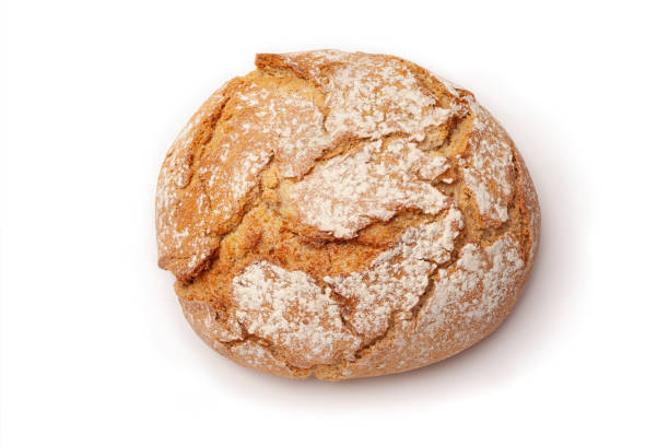 istock A loaf of brown bread on a white background 1161927322