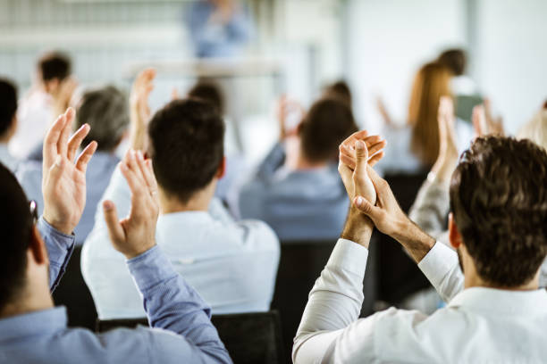 istock Applauding on a business seminar! 1161927358
