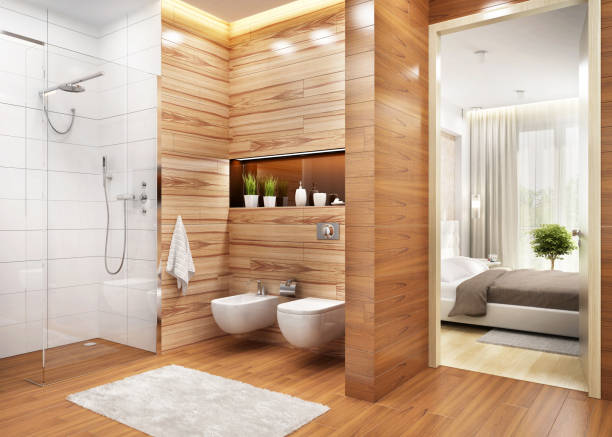 istock Modern design bathroom in bedroom 1161927961
