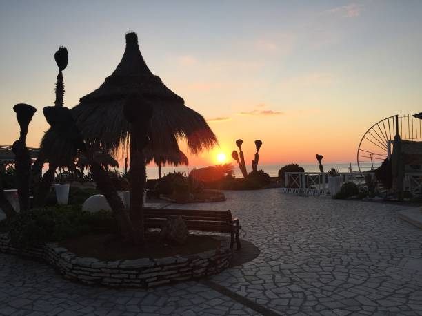 istock Sunset at Ostia in Italy 1161928989