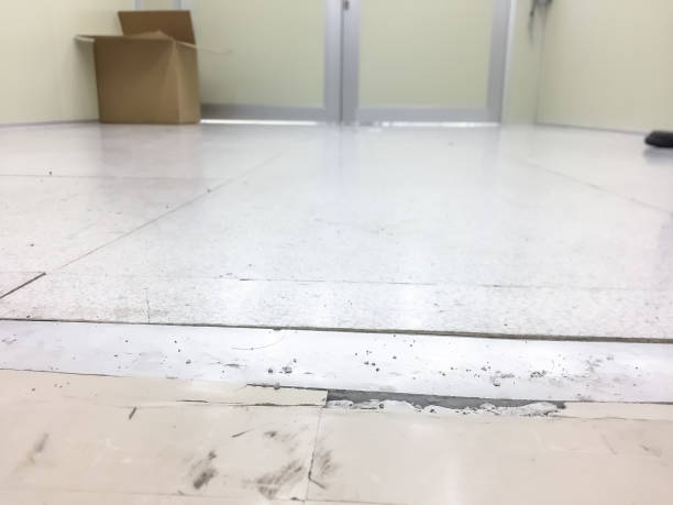 istock cracked floor in factory,dilapidated building,broken corridor 1161932401