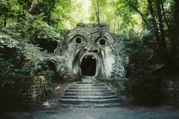 Photo of Parco dei Mostri (Park of the Monsters) in Bomarzo, province of Viterbo, Lazio, Italy