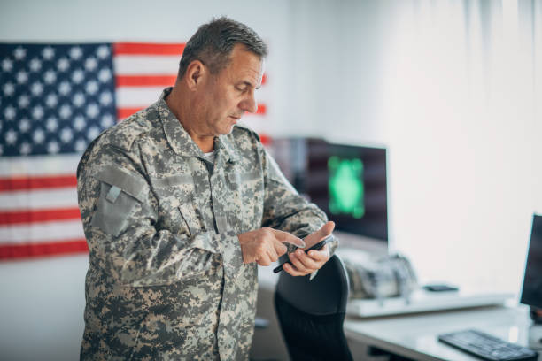 American soldier on the job
