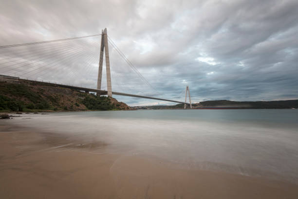 istock Long exposure with ND filter.Third bridge or yavuz sultan selim bridge. Istanbul, Turkey. 1161938045