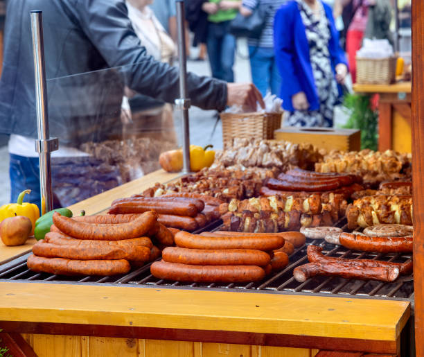 istock Grilled Sausage and various meat 1161940506
