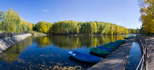Autumn view of Bolu, Yedigöller National Park. The forest consists of beech, hornbeam, oak, alder, maple, elm, aspen, yellow and black pine tree species. It gives colorful images in the autumn season. Water flowing from high altitudes forms small waterfalls. Taken in daylight with a full frame camera.