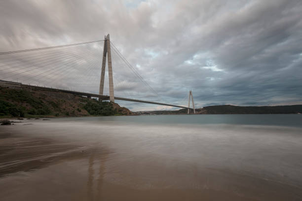 istock Long exposure with ND filter.Third bridge or yavuz sultan selim bridge. Istanbul, Turkey. 1161941745