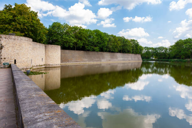 istock Moat and city wall, Ypres, Ieper, Belgium 1161947227