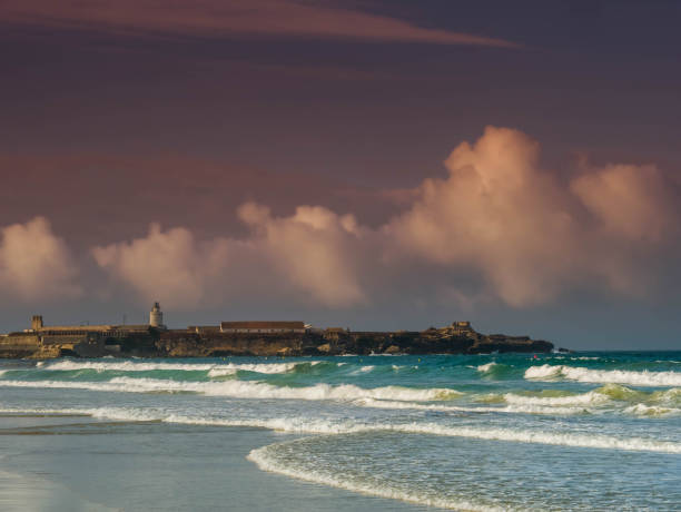 istock beach of Tarifa and Tarifa Island 1161948484