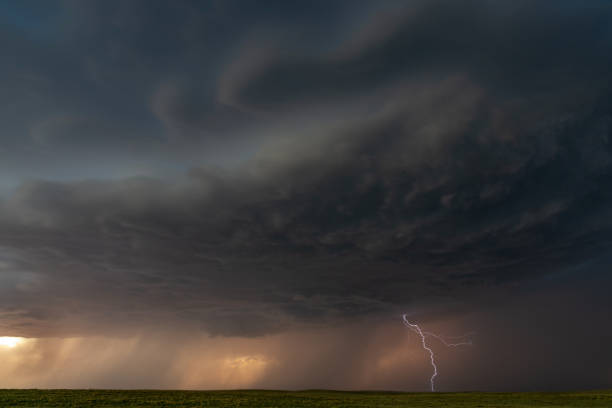 istock Lightning under a supercell, Nara Visa, New Mexico, USA 1161950612