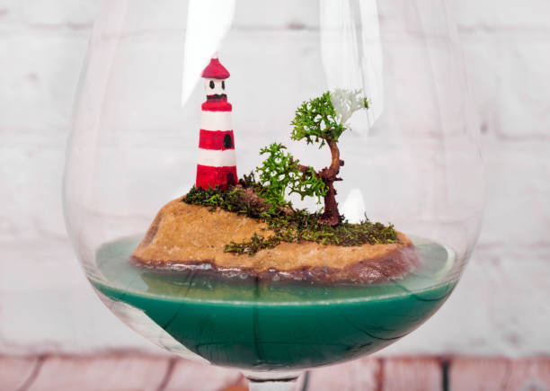 istock Terrarium with sea and beacon 1161950760