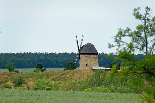 Windmill in the field,Harz,Thale,Devils Wall