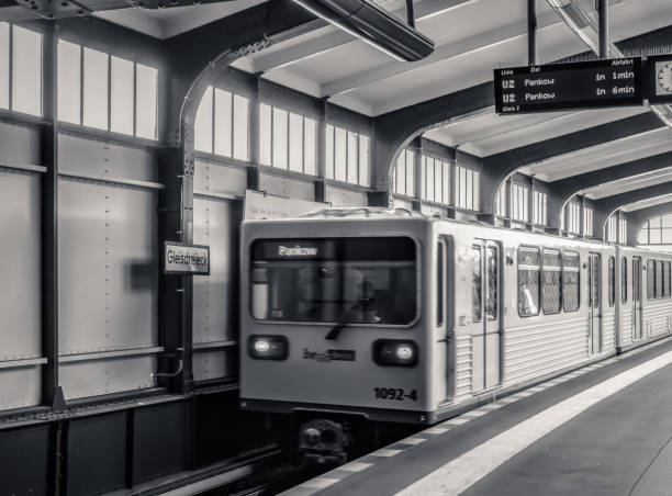 istock yellow metro train travels to berlin transport 1161955301