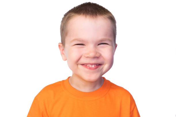 istock Little cute boy smiling, isolated on white background 1161961387