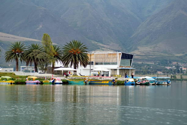 istock Paddle boats moored by an entertainment complex 1161962637