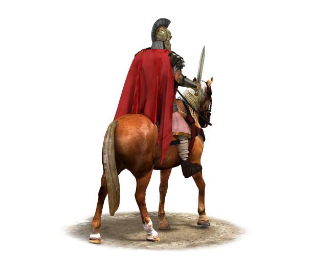 istock rider, warrior on horseback, 3D rendering, 3D illustration 1161963076