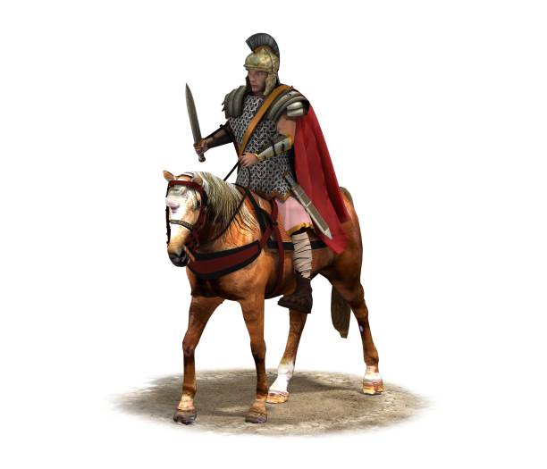istock rider, warrior on horseback, 3D rendering, 3D illustration 1161963086
