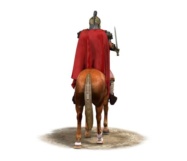 rider, warrior on horseback, 3D rendering, 3D illustration