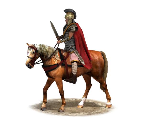 istock rider, warrior on horseback, 3D rendering, 3D illustration 1161963089