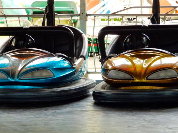 istock Amusement park carnival bumper cars 1161963106