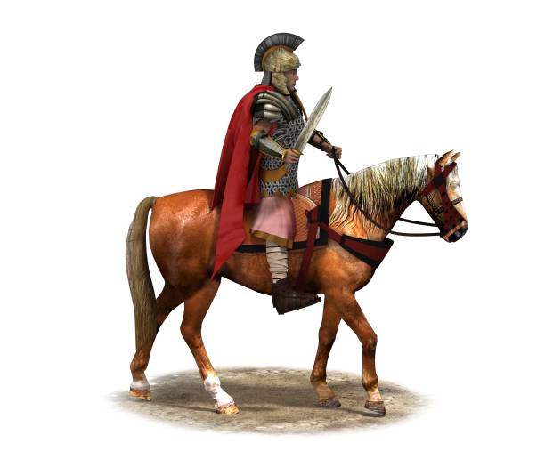 istock rider, warrior on horseback, 3D rendering, 3D illustration 1161963133