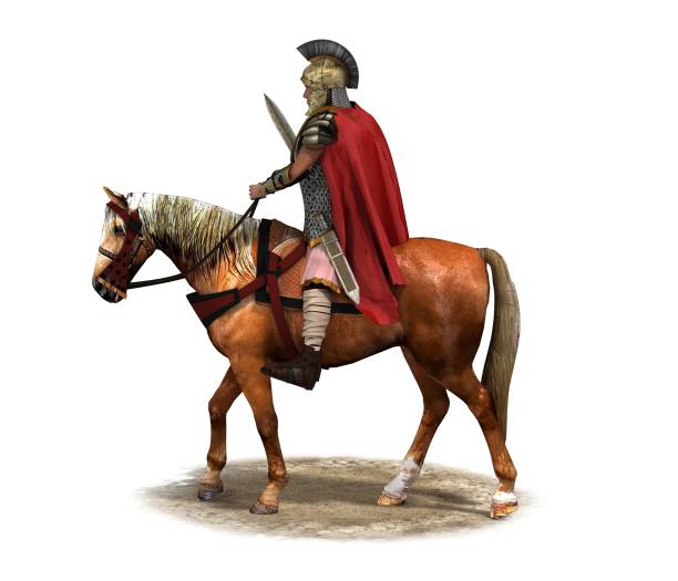 istock rider, warrior on horseback, 3D rendering, 3D illustration 1161963155