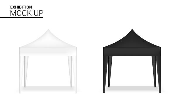 istock Mock up Realistic Tent Display POP Booth Retail for Sale Marketing Promotion Exhibition Background Illustration 1161964598