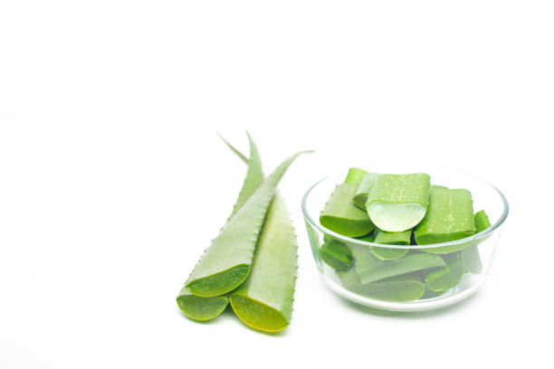 istock aloe vera leaf on white background, healthy eating concept 1161965410