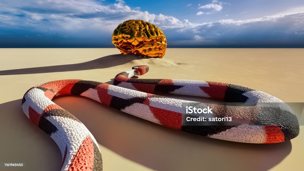 Snake Conscious Snake And Mind Creative Concept 3 Rendering Stock Photo - Download ...