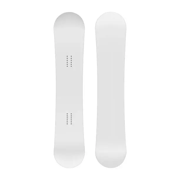 Vector illustration of Snowboard mockup - front and back view